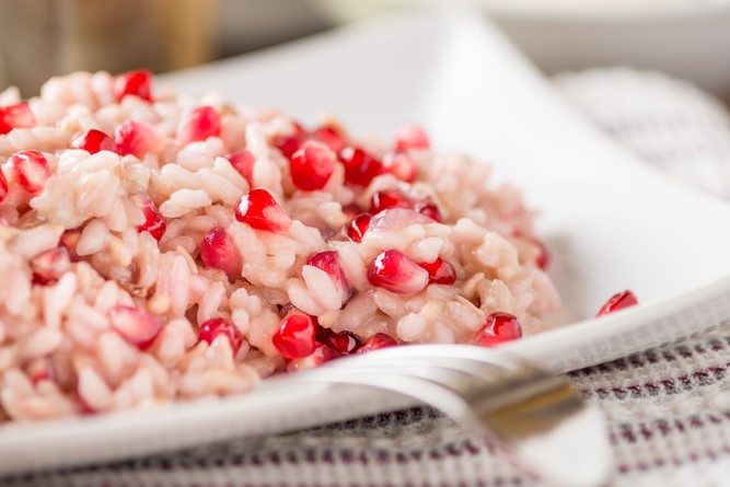 risotto alla melagrana per due